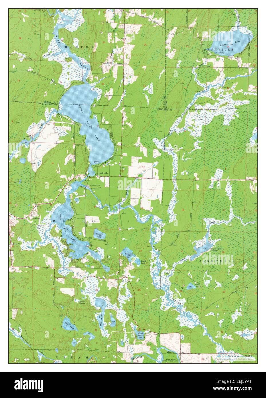 Post Lake, Wisconsin, map 1973, 124000, United States of America by