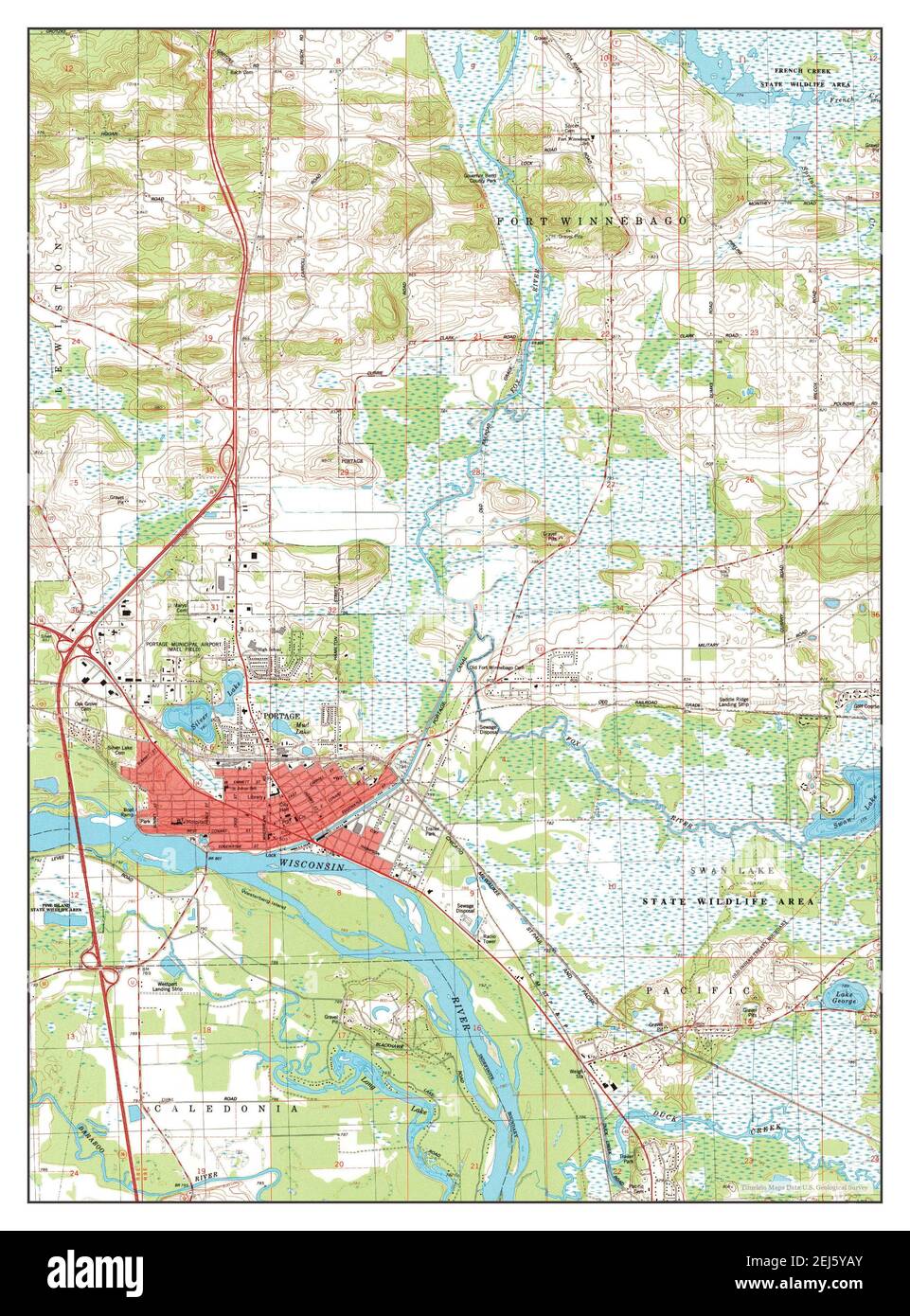 Portage wisconsin maps cartography geography hi-res stock photography and images - Alamy