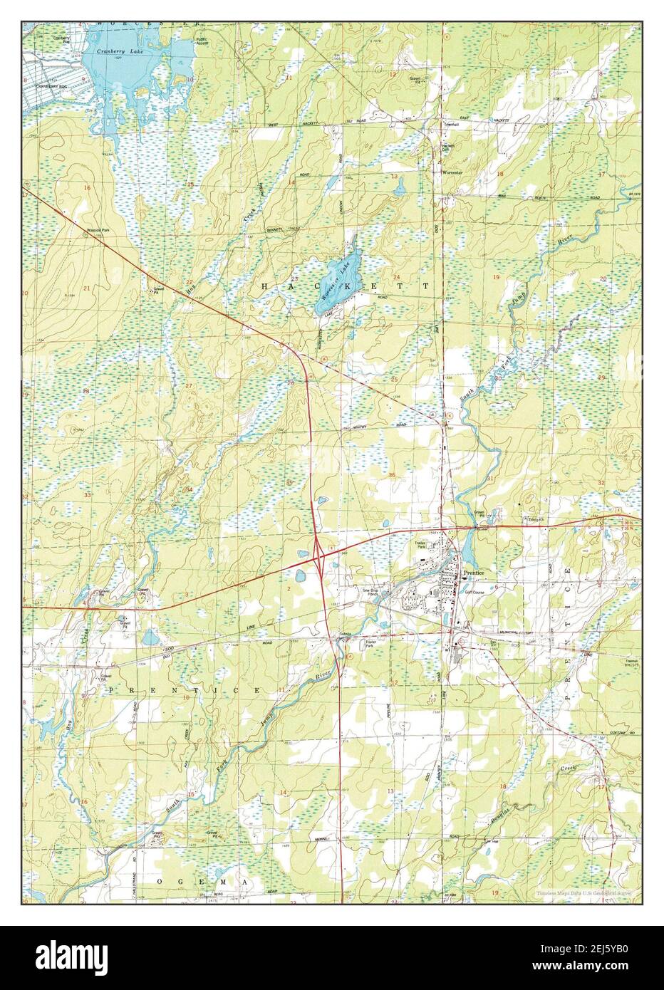 Map of prentice wisconsin Cut Out Stock Images & Pictures Alamy