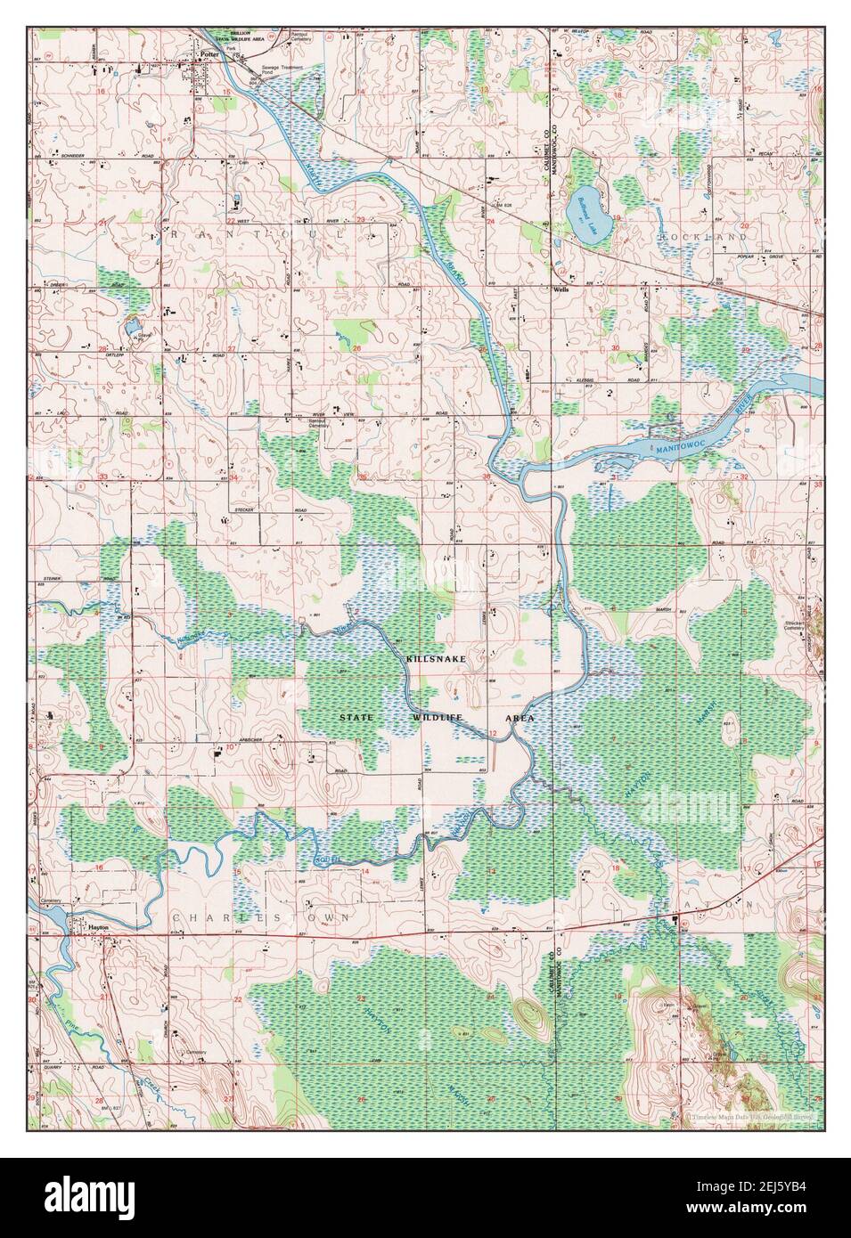 Potter, Wisconsin, map 1993, 124000, United States of America by