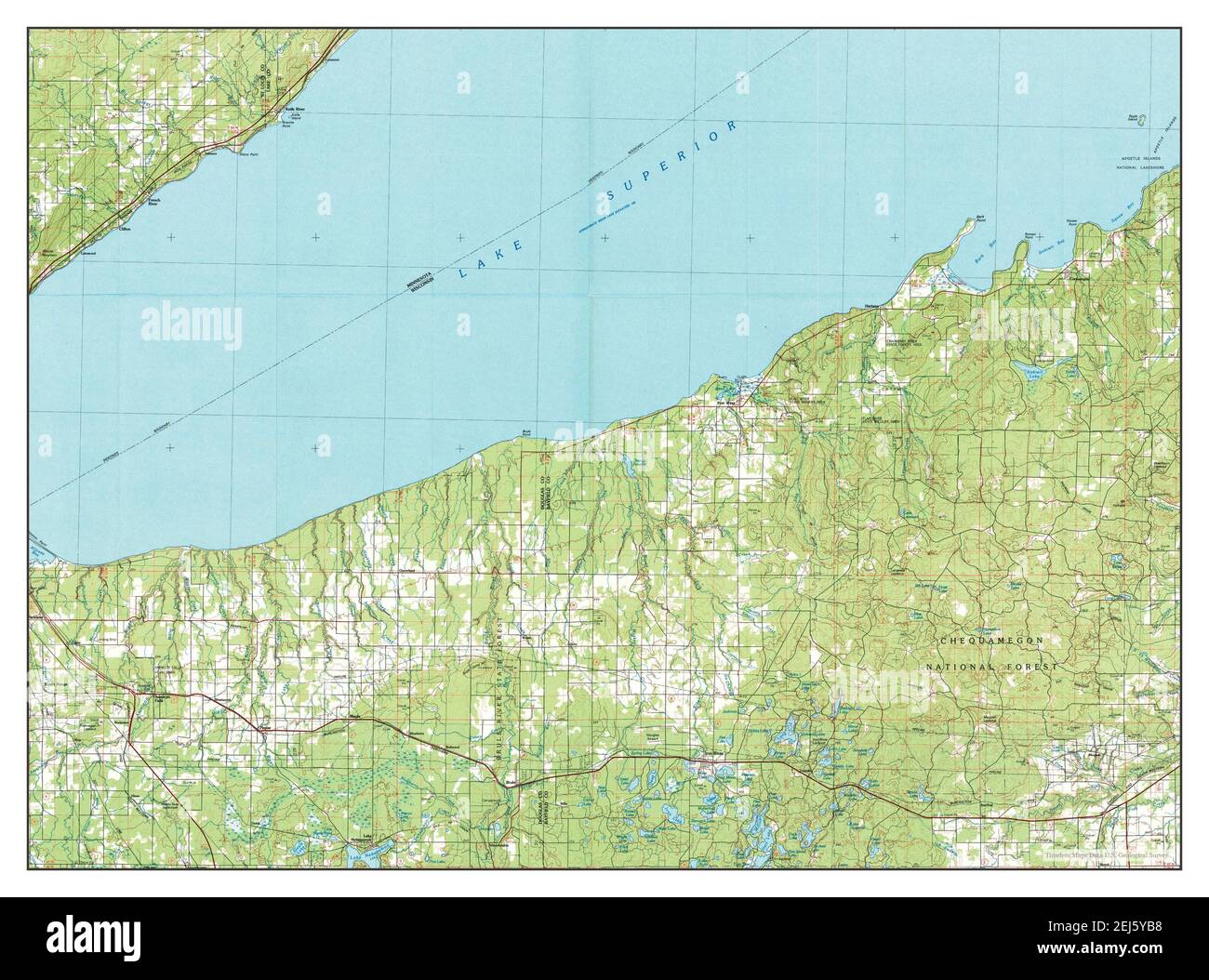 Map of port wing wisconsin Cut Out Stock Images & Pictures Alamy