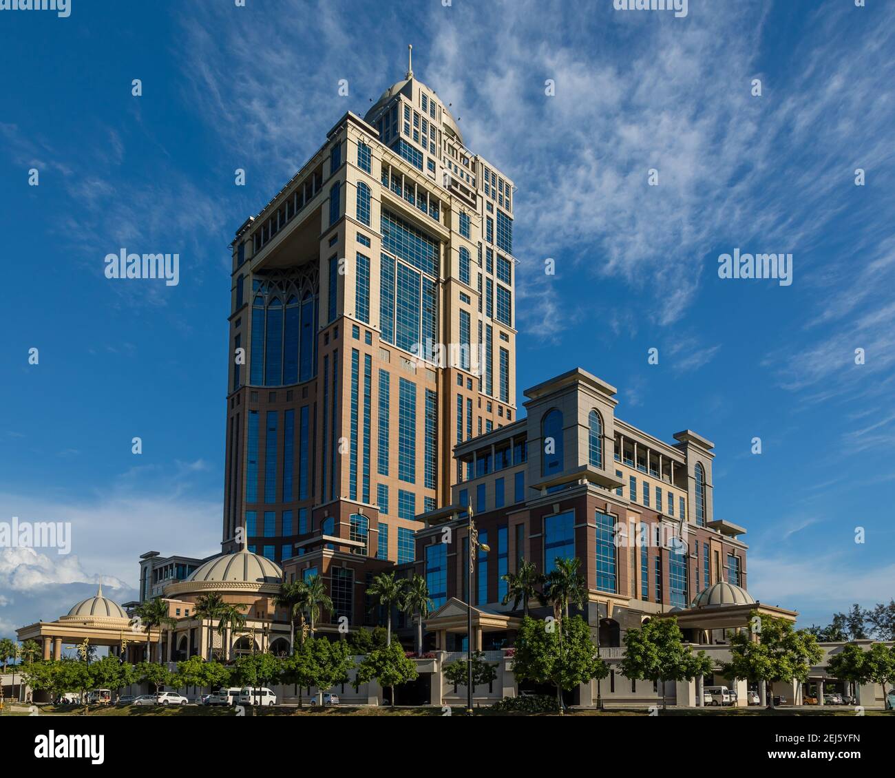 Kota Kinabalu, Sabah, Malaysia Sabah State Administrative Centre, overlooking Likas Bay. The 33