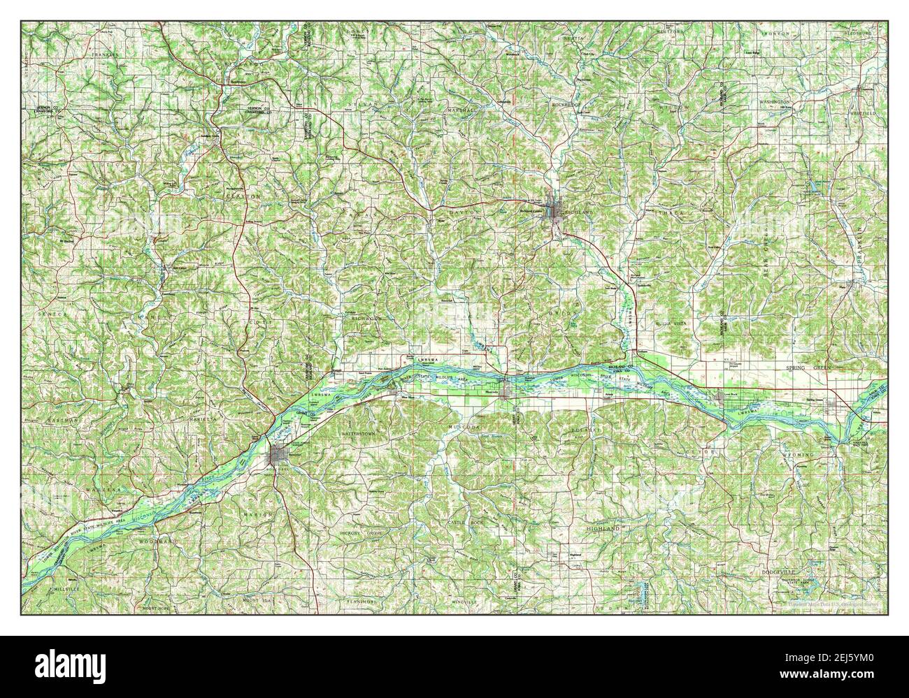 Richland Center, Wisconsin, map 1985, 1100000, United States of