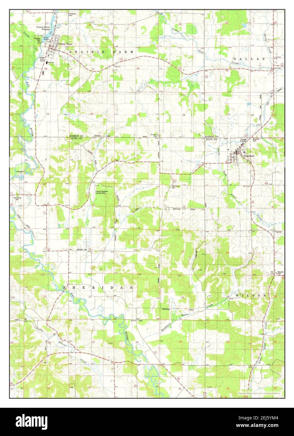 Map of ridgeland wisconsin hires stock photography and images Alamy