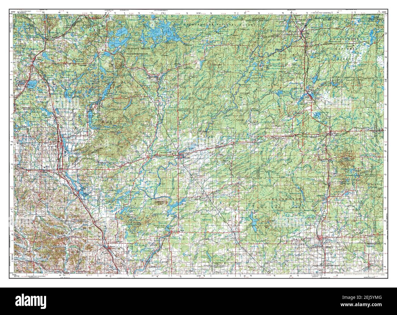 Rice Lake, Wisconsin, map 1953, 1250000, United States of America by