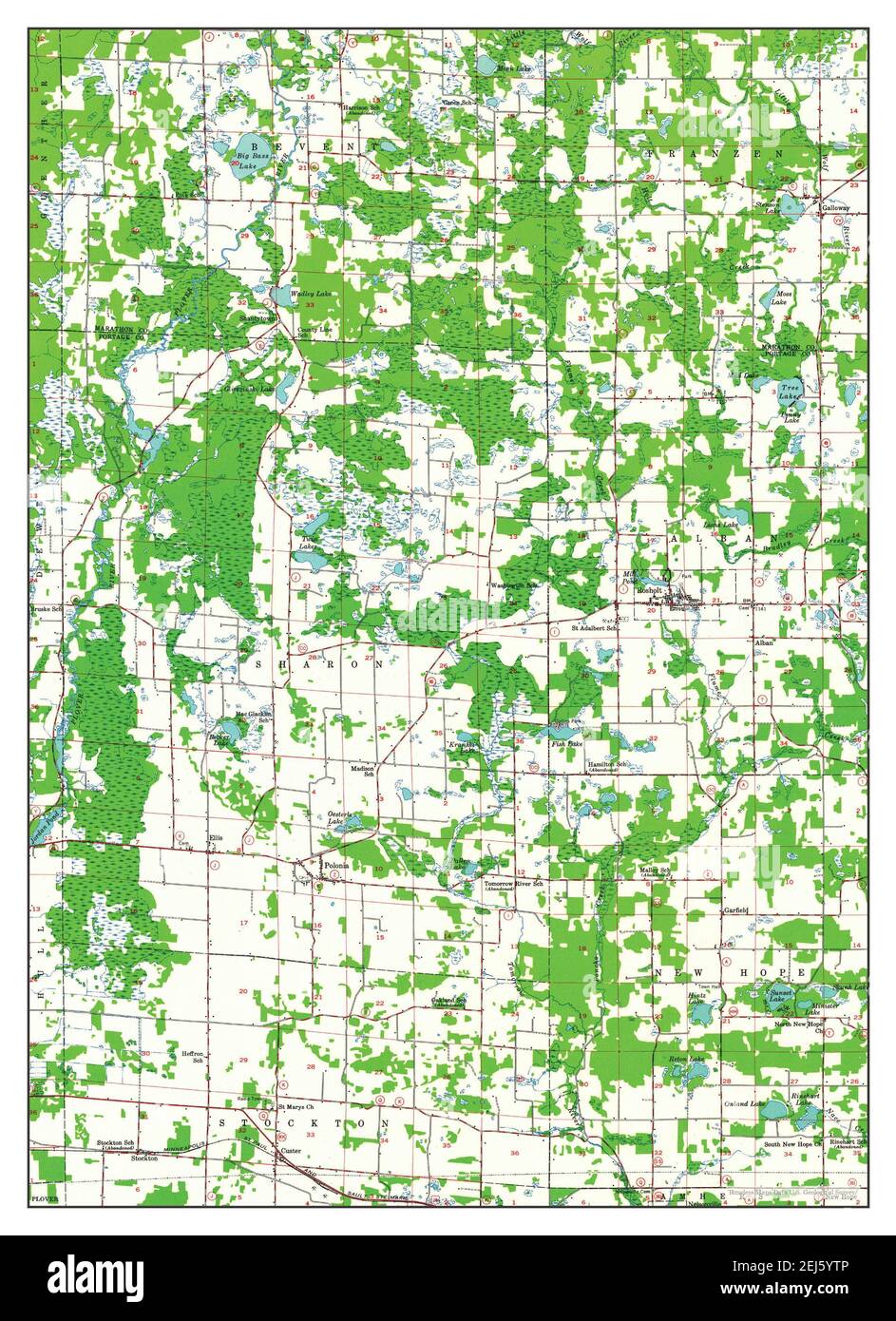 Rosholt, Wisconsin, map 1955, 148000, United States of America by