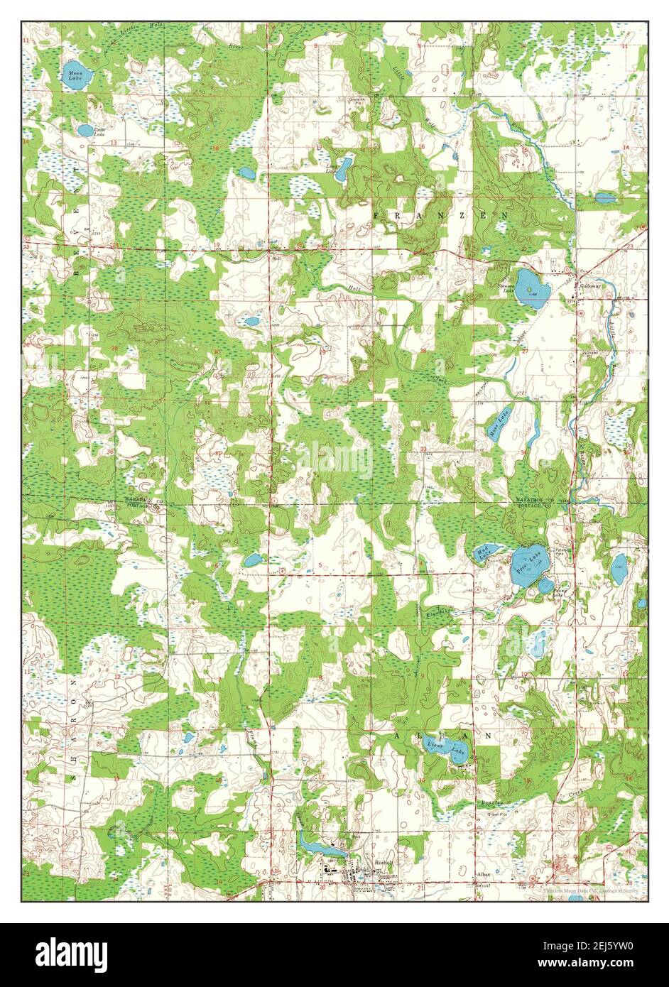Rosholt wisconsin map Cut Out Stock Images & Pictures Alamy