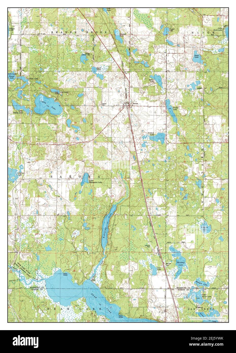 Map of sarona wisconsin Cut Out Stock Images & Pictures Alamy