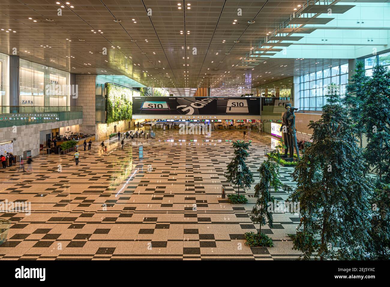 Terminal 3 Transit Hall Level 1 of Singapore Airport Stock Photo