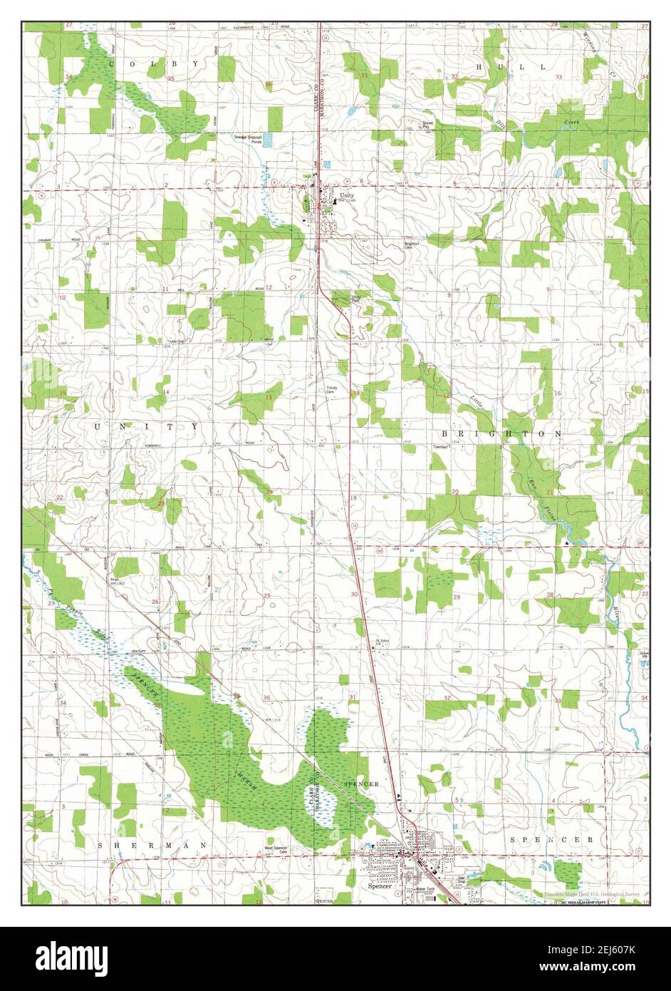 Map of spencer wisconsin Cut Out Stock Images & Pictures Alamy