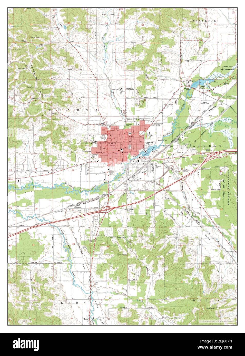 Map of sparta wisconsin hires stock photography and images Alamy