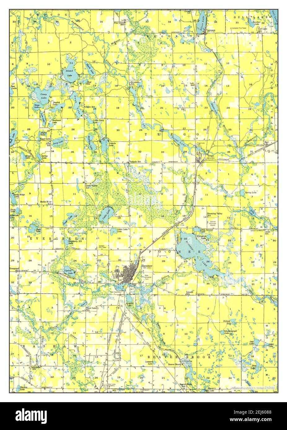 Map of spooner wisconsin hires stock photography and images Alamy