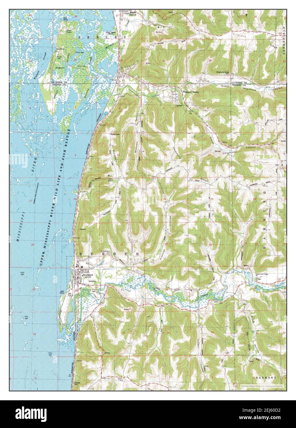 Map of stoddard wisconsin hires stock photography and images Alamy