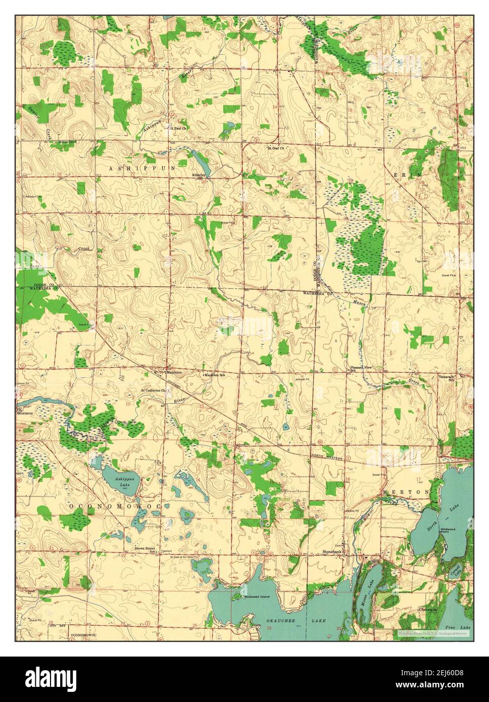 Stonebank, Wisconsin, map 1959, 124000, United States of America by