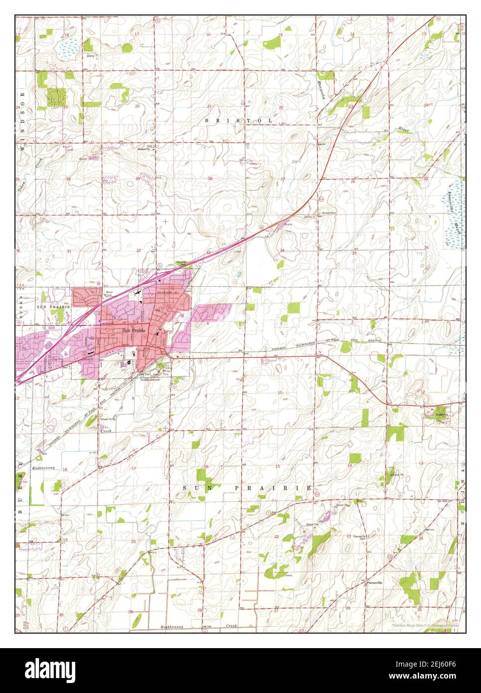 Sun Prairie, Wisconsin, map 1962, 1:24000, United States of America by 