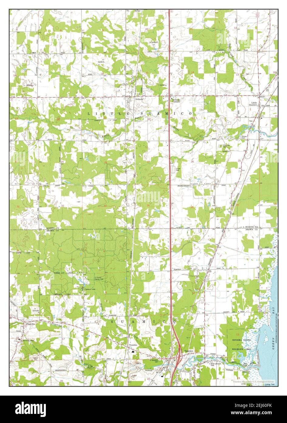 Suamico, Wisconsin, map 1974, 124000, United States of America by