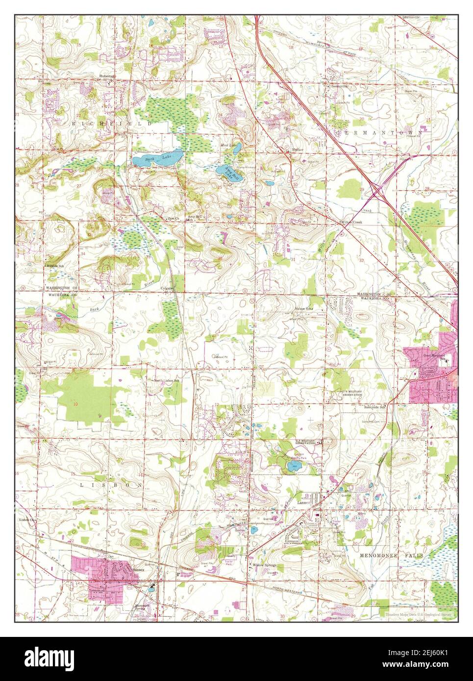 Sussex, Wisconsin, map 1959, 124000, United States of America by