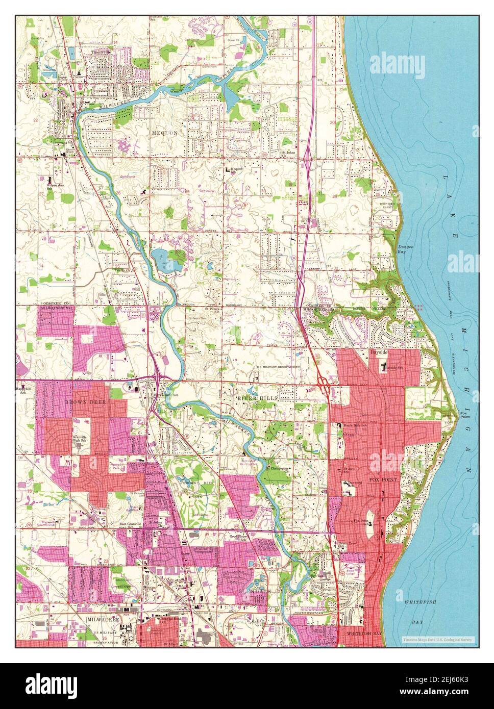 Thiensville, Wisconsin, map 1958, 124000, United States of America by