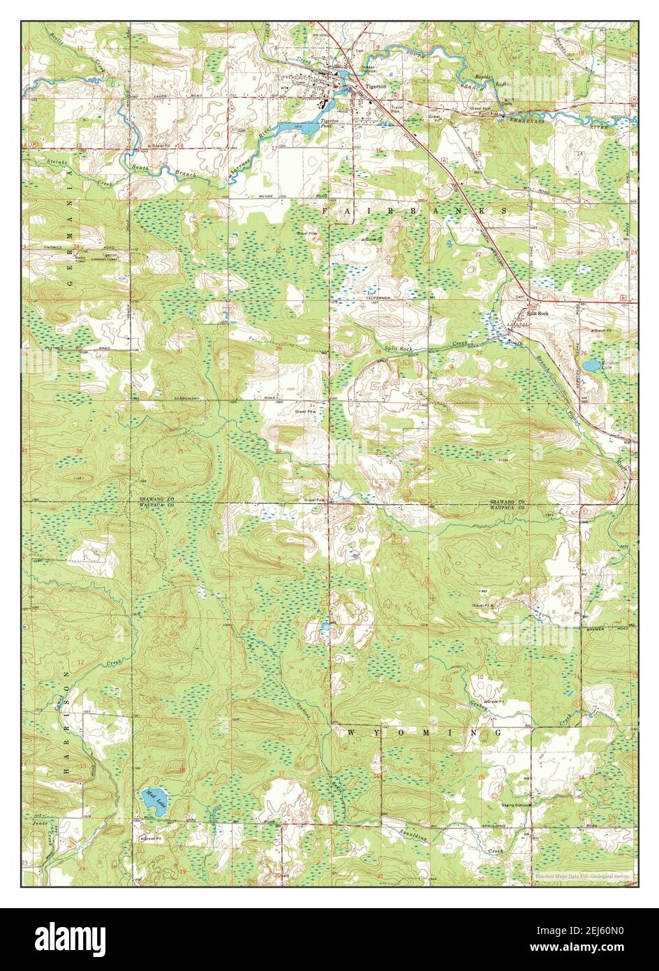 Tigerton, Wisconsin, map 1970, 124000, United States of America by