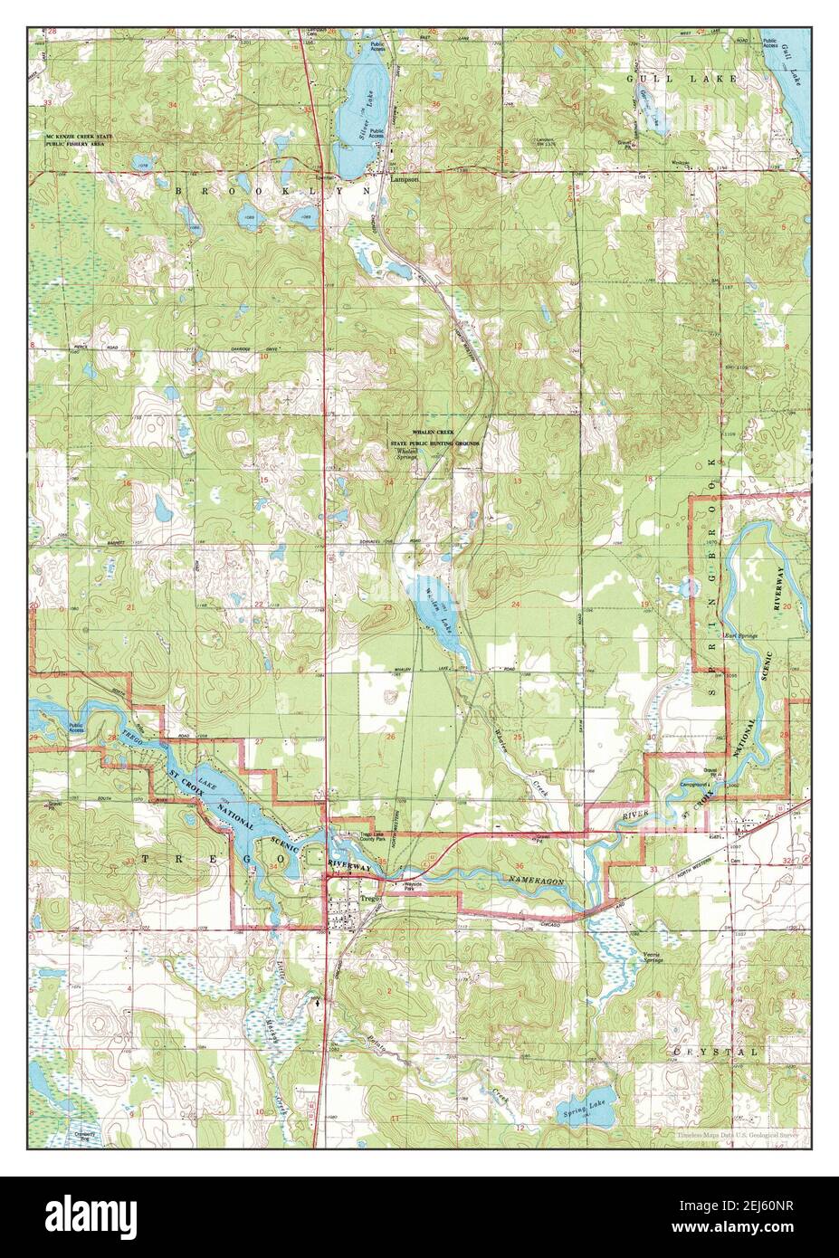 Map of trego wisconsin Cut Out Stock Images & Pictures Alamy
