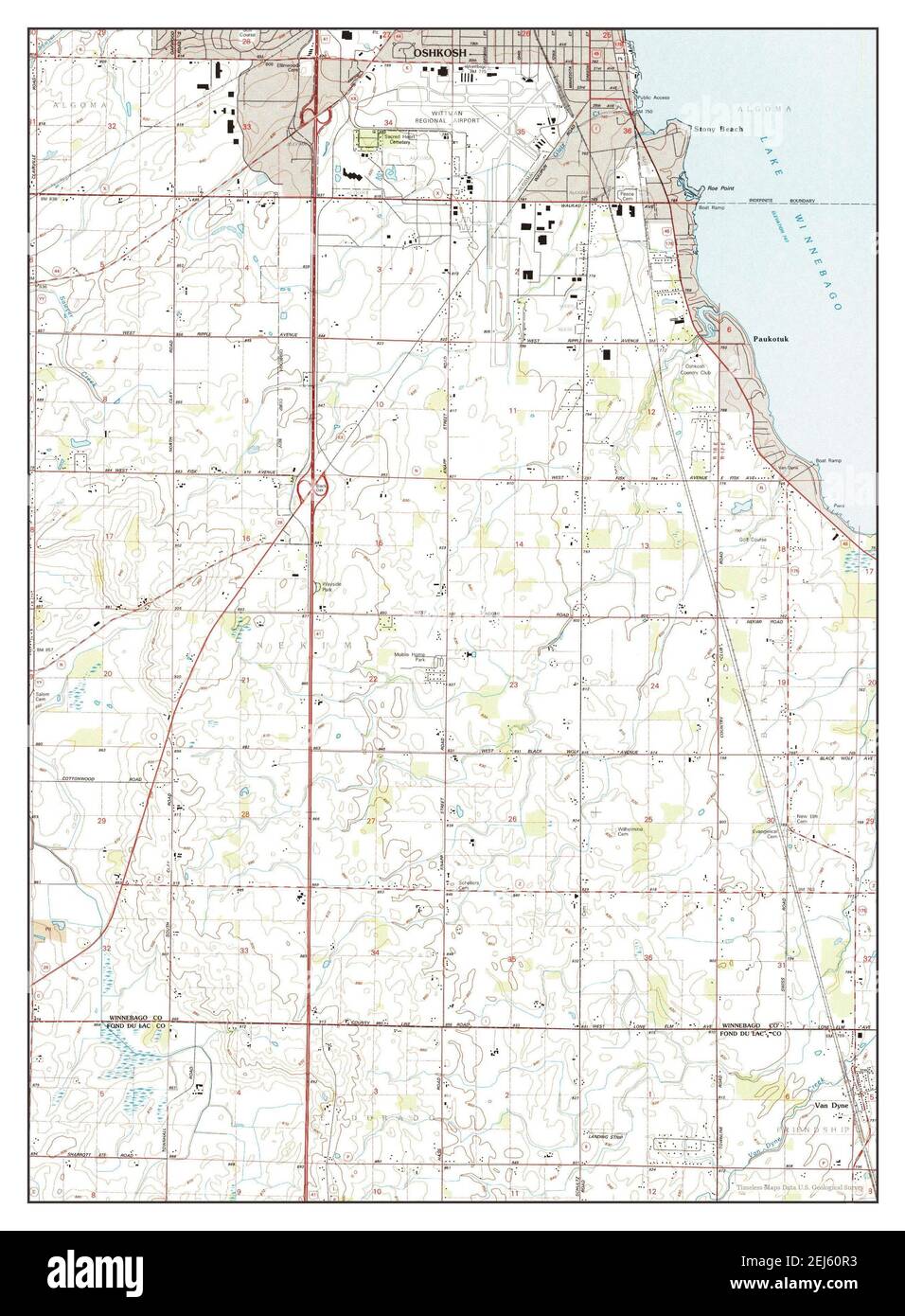 Van Dyne, Wisconsin, map 1992, 1:24000, United States of America by  Timeless Maps, data U.S. Geological Survey Stock Photo - Alamy