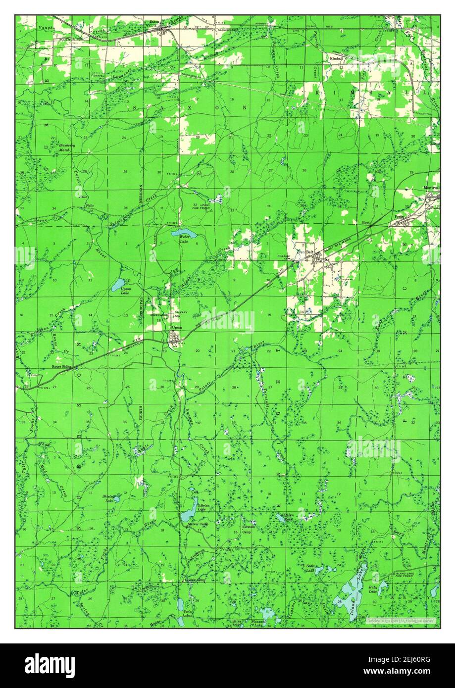 Upson, Wisconsin, map 1940, 148000, United States of America by
