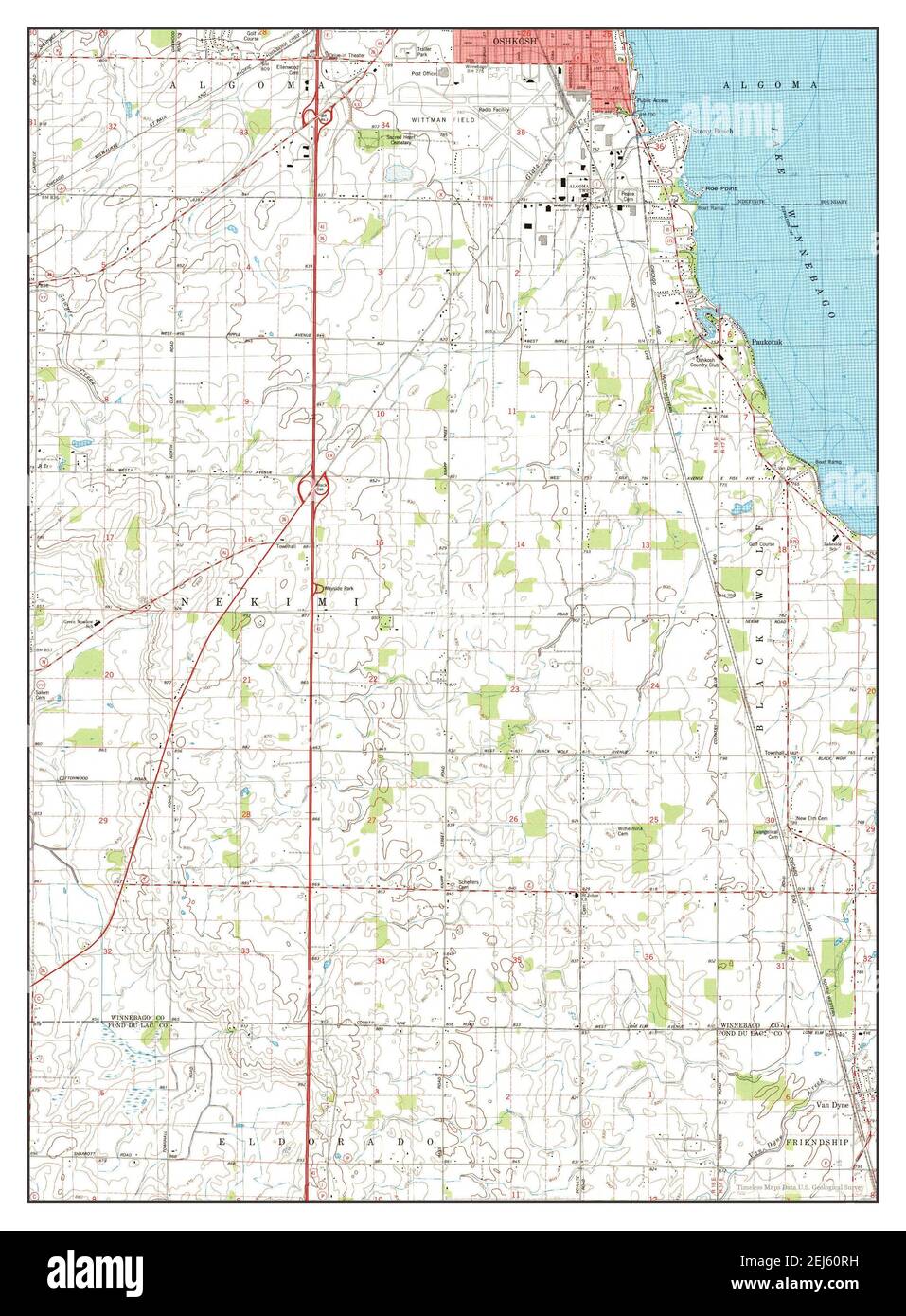 Van Dyne, Wisconsin, map 1980, 124000, United States of America by