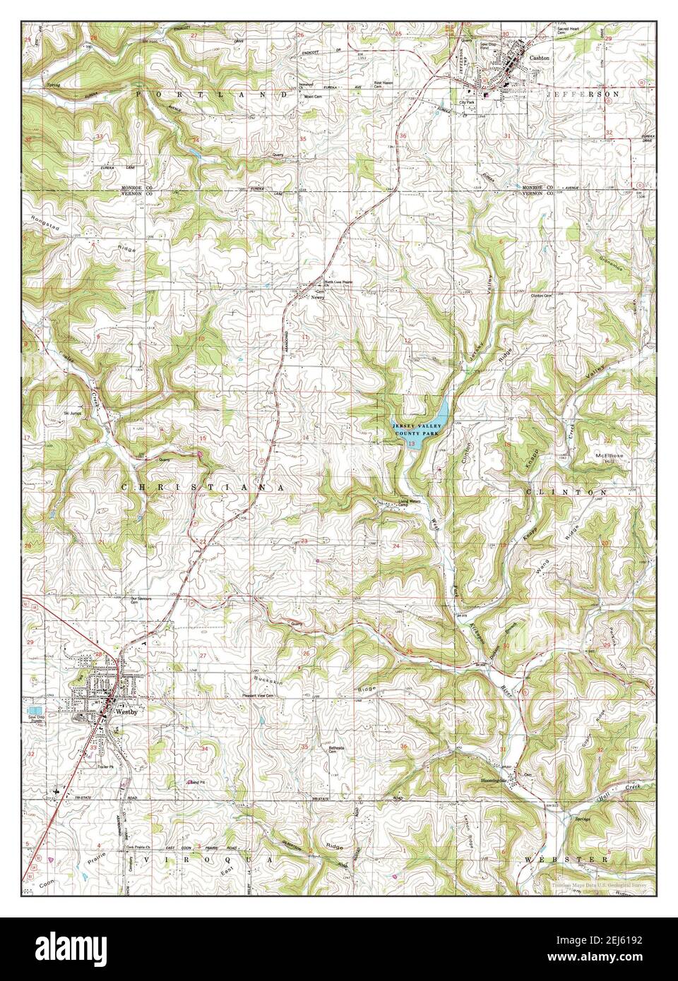 Westby, Wisconsin, map 1983, 124000, United States of America by