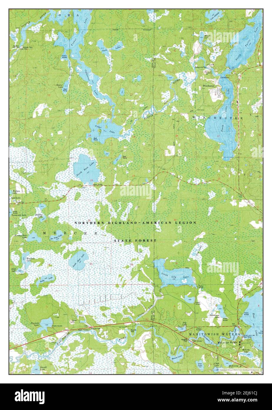Winchester, Wisconsin, map 1981, 124000, United States of America by Timeless Maps, data U.S
