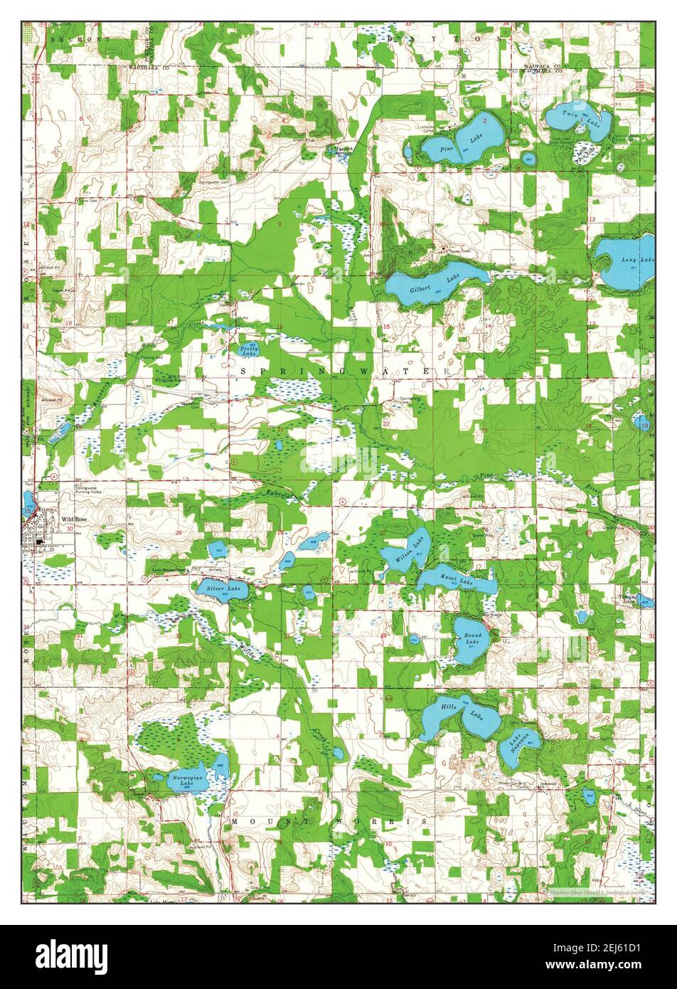 Wild Rose Wisconsin Map Wild Rose, Wisconsin, Map 1961, 1:24000, United States Of America By  Timeless Maps, Data U.s. Geological Survey Stock Photo - Alamy