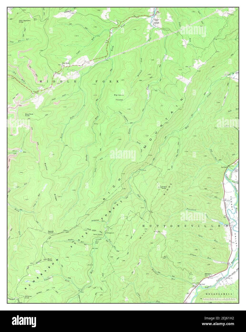 Adolph, West Virginia, map 1977, 124000, United States of America by