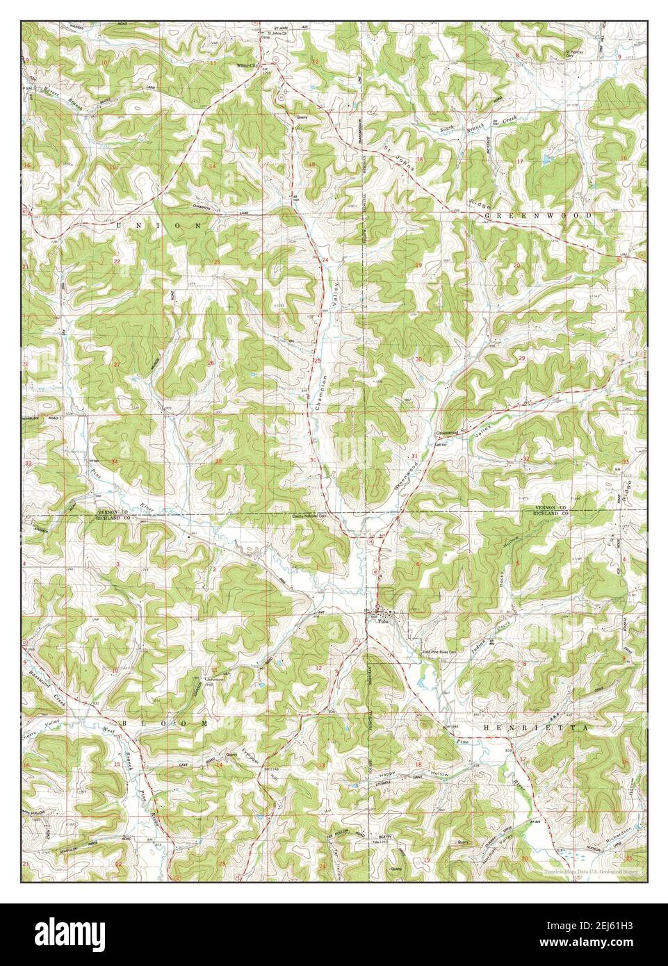 Yuba, Wisconsin, map 1983, 1:24000, United States of America by Timeless Maps, data U.S 