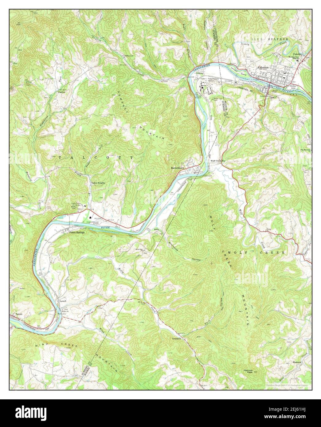 Map of alderson west virginia hires stock photography and images Alamy