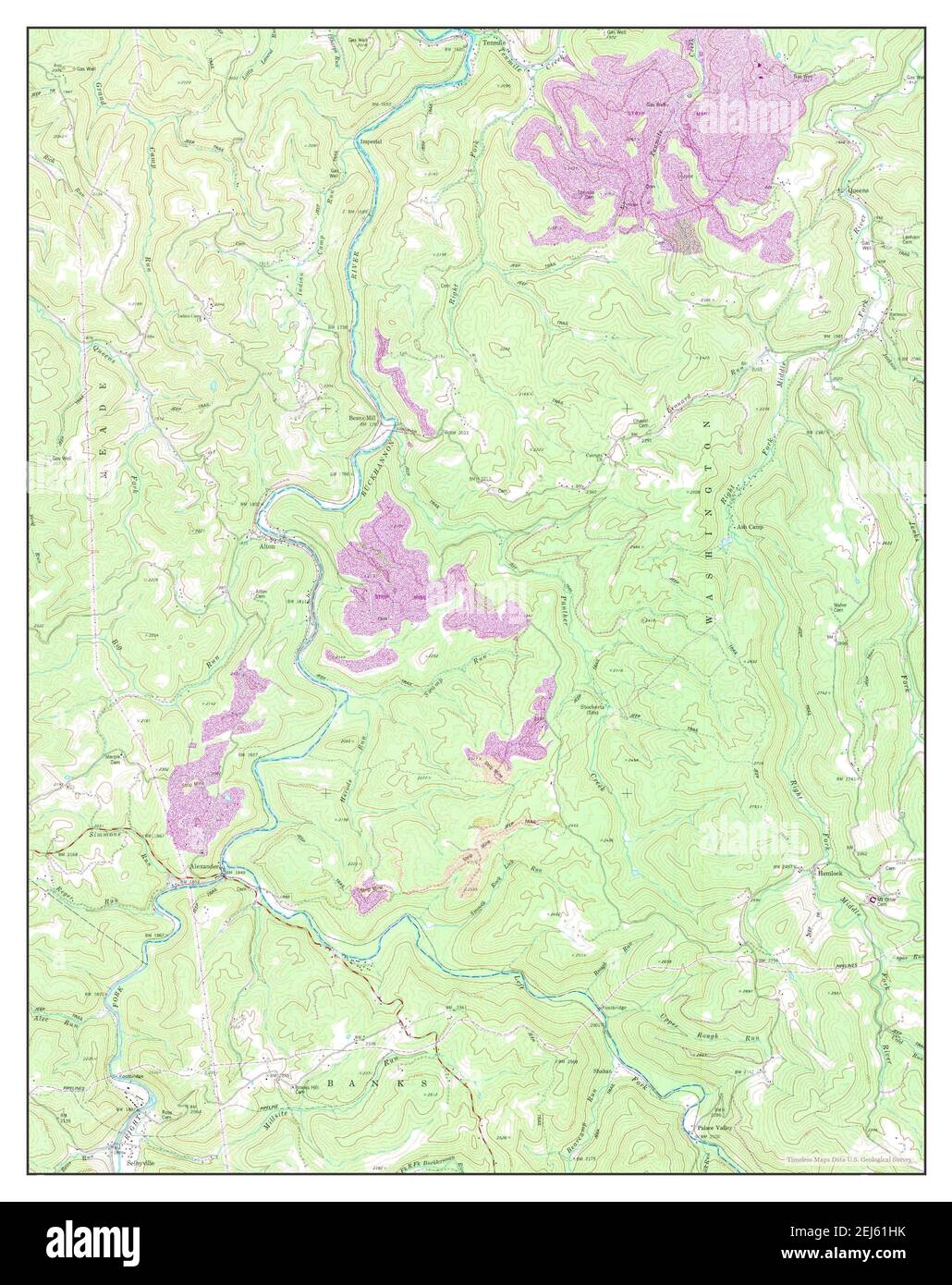 Alton, West Virginia, map 1974, 124000, United States of America by
