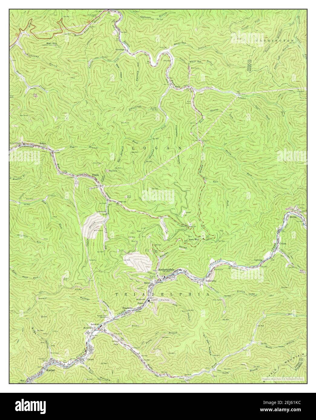 Amherstdale, West Virginia, map 1963, 124000, United States of America