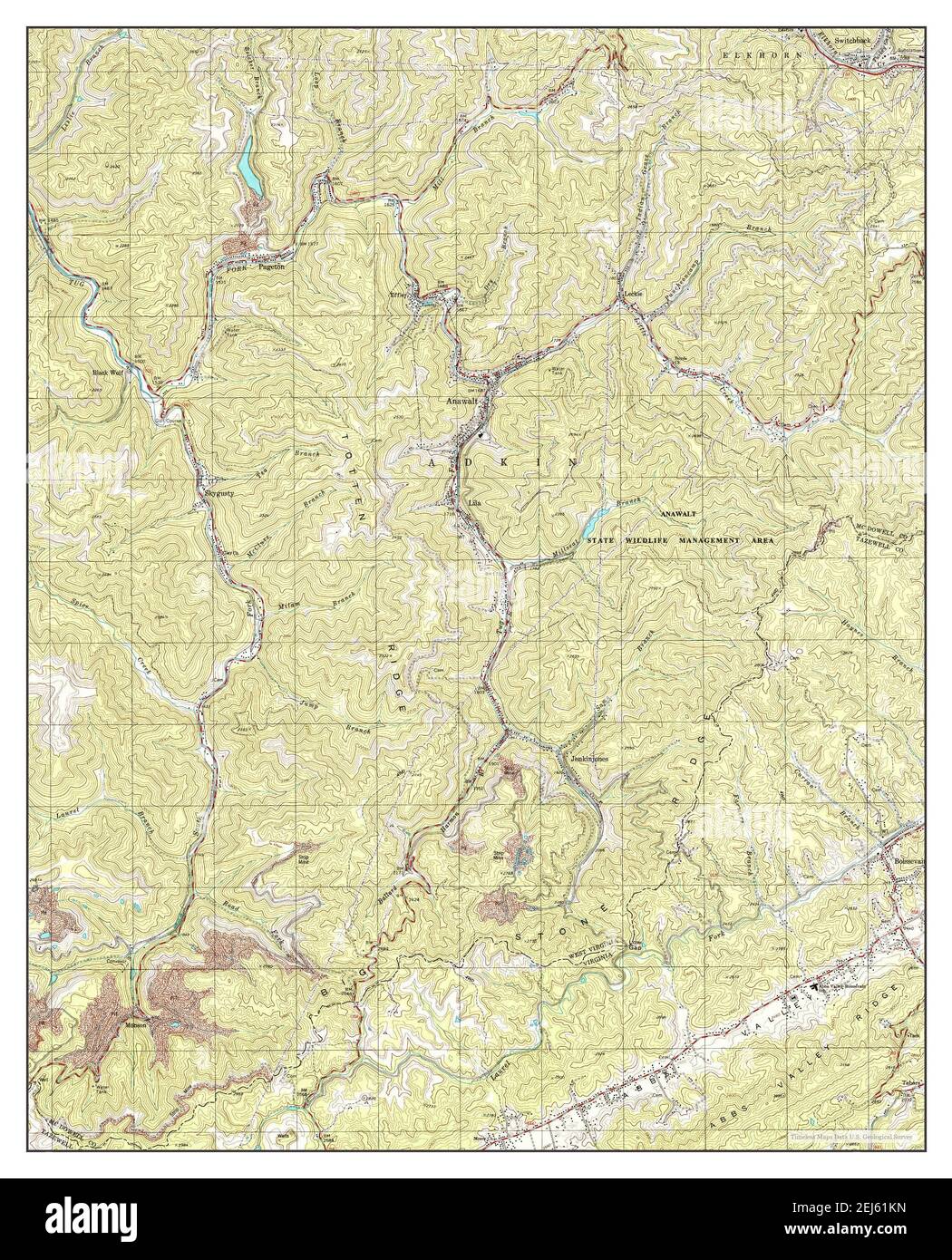Anawalt, West Virginia, map 2001, 124000, United States of America by Timeless Maps, data U.S