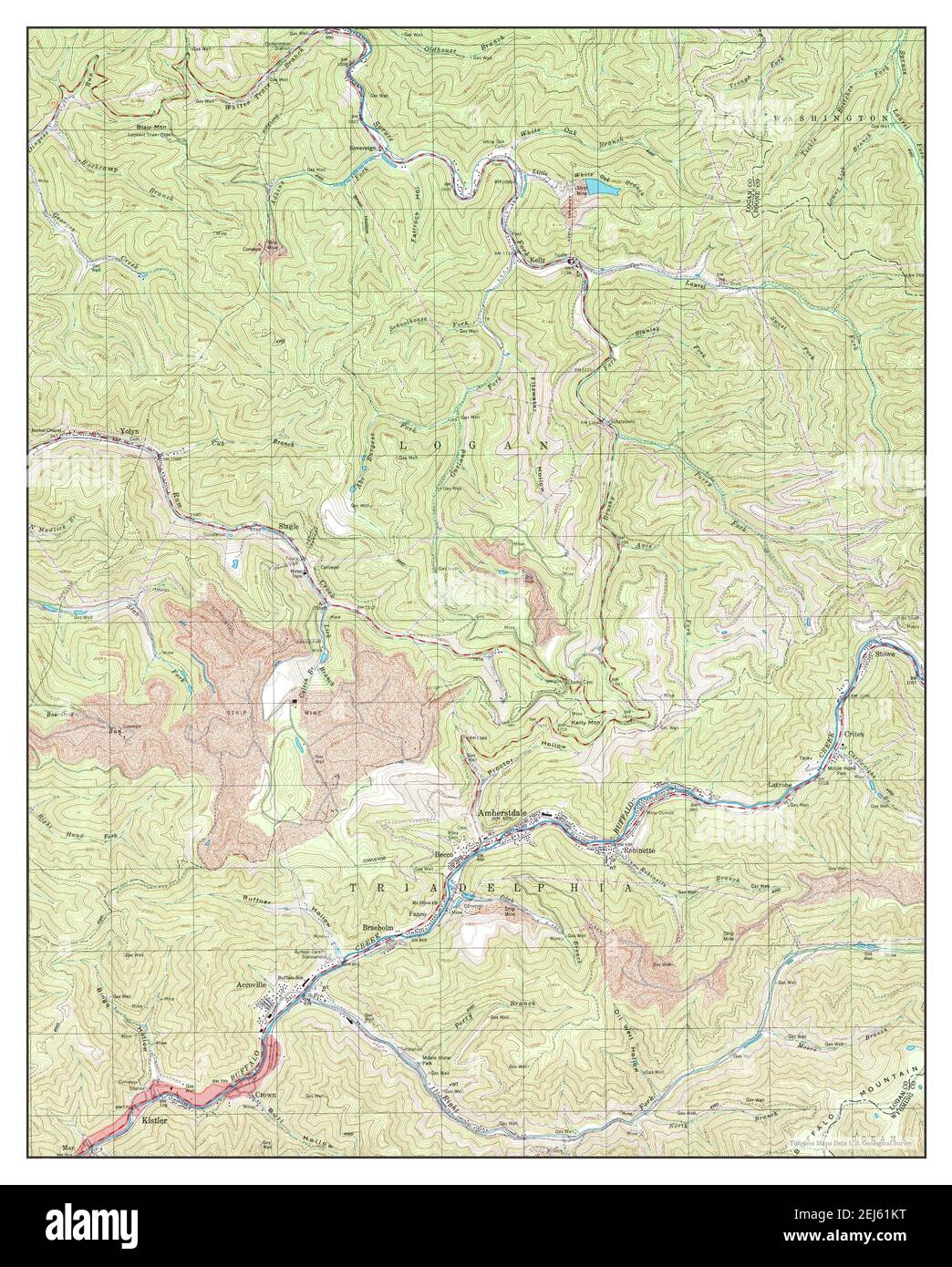 Amherstdale, West Virginia, map 1996, 124000, United States of America