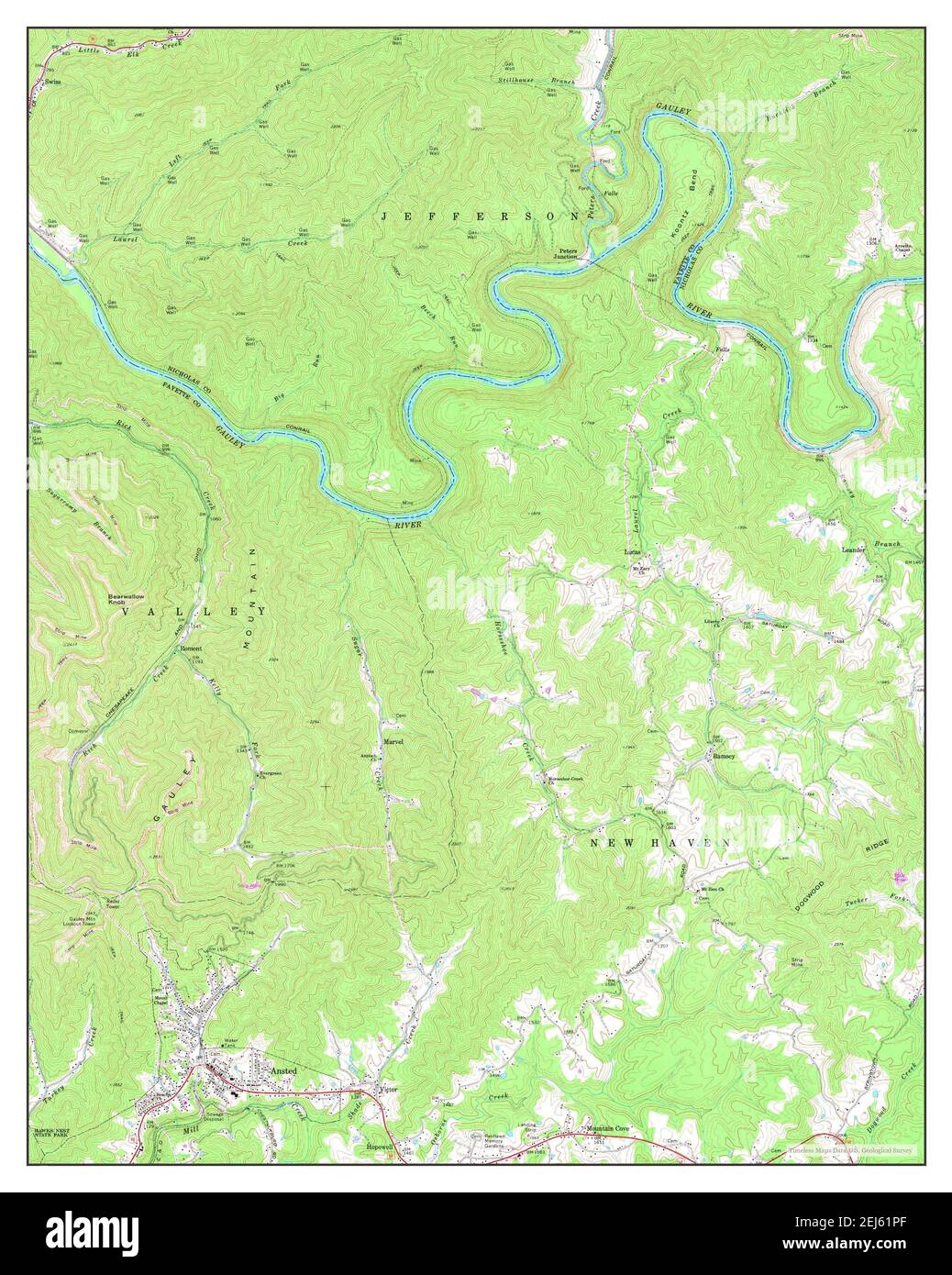 Ansted, West Virginia, map 1969, 124000, United States of America by Timeless Maps, data U.S