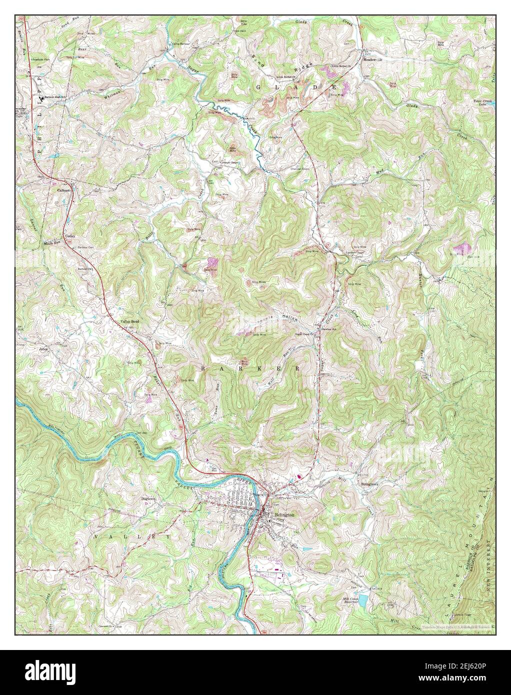 Map of belington virginia Cut Out Stock Images & Pictures Alamy