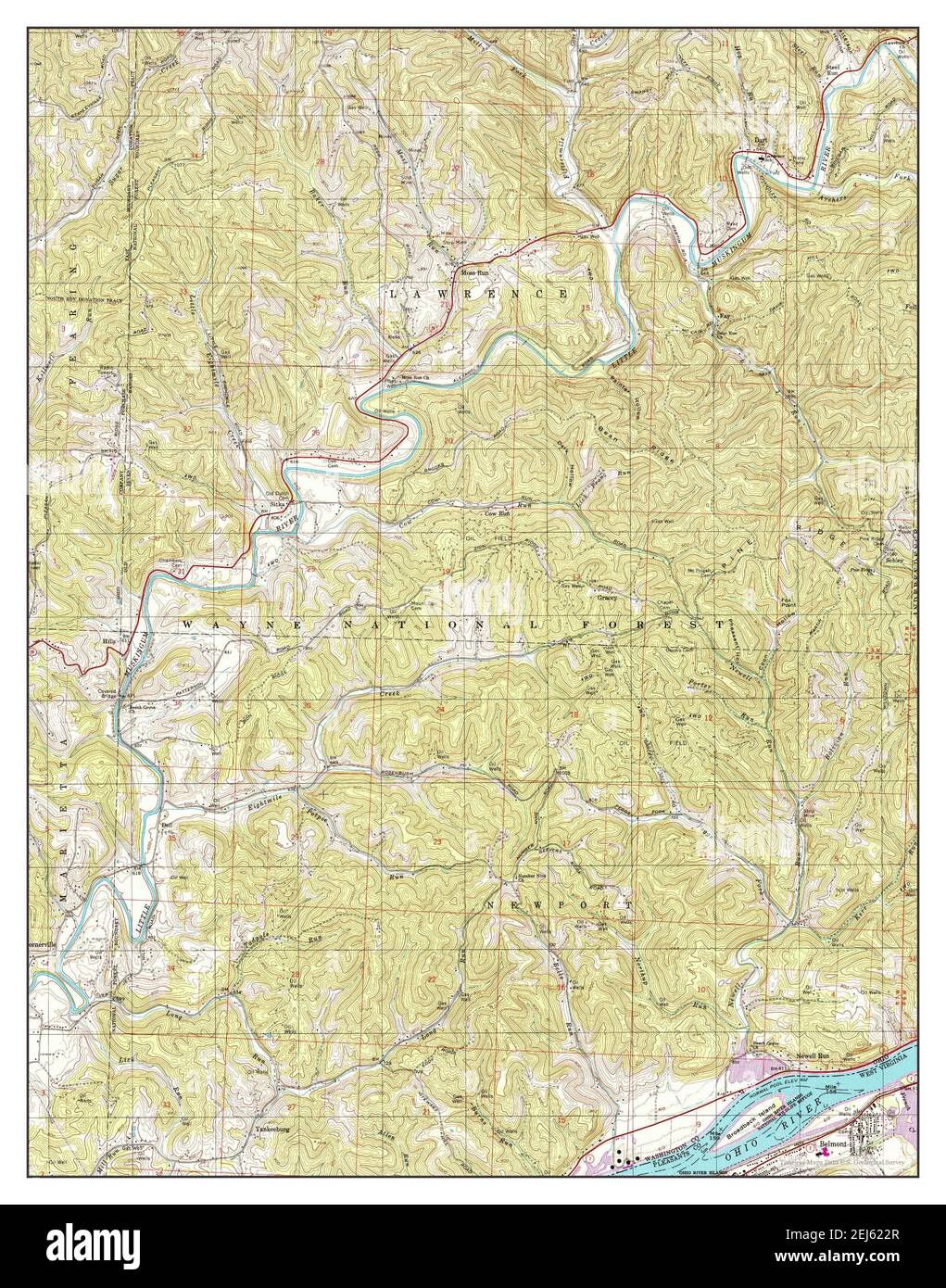 Belmont, West Virginia, map 1994, 1:24000, United States of America by Timeless Maps, data U.S. Geological Survey Stock Photo