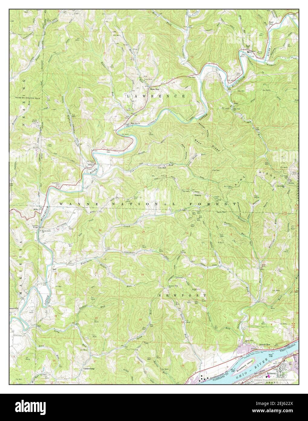 Belmont, West Virginia, map 1969, 124000, United States of America by Timeless Maps, data U.S