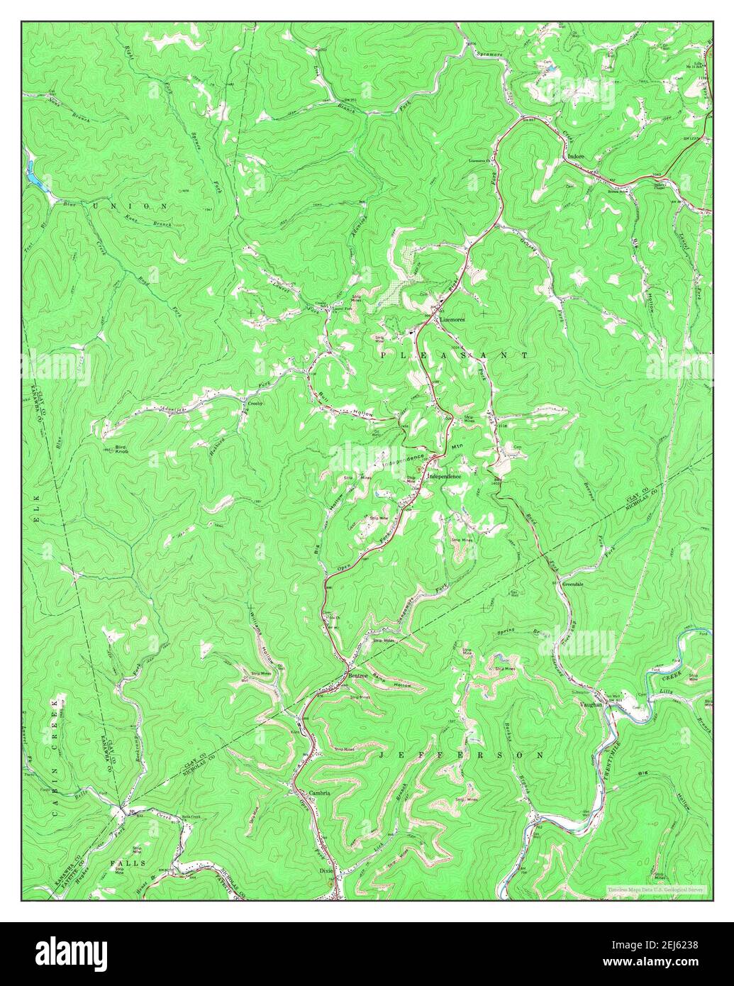 Bentree, West Virginia, map 1967, 1:24000, United States of America by Timeless Maps, data U.S. Geological Survey Stock Photo