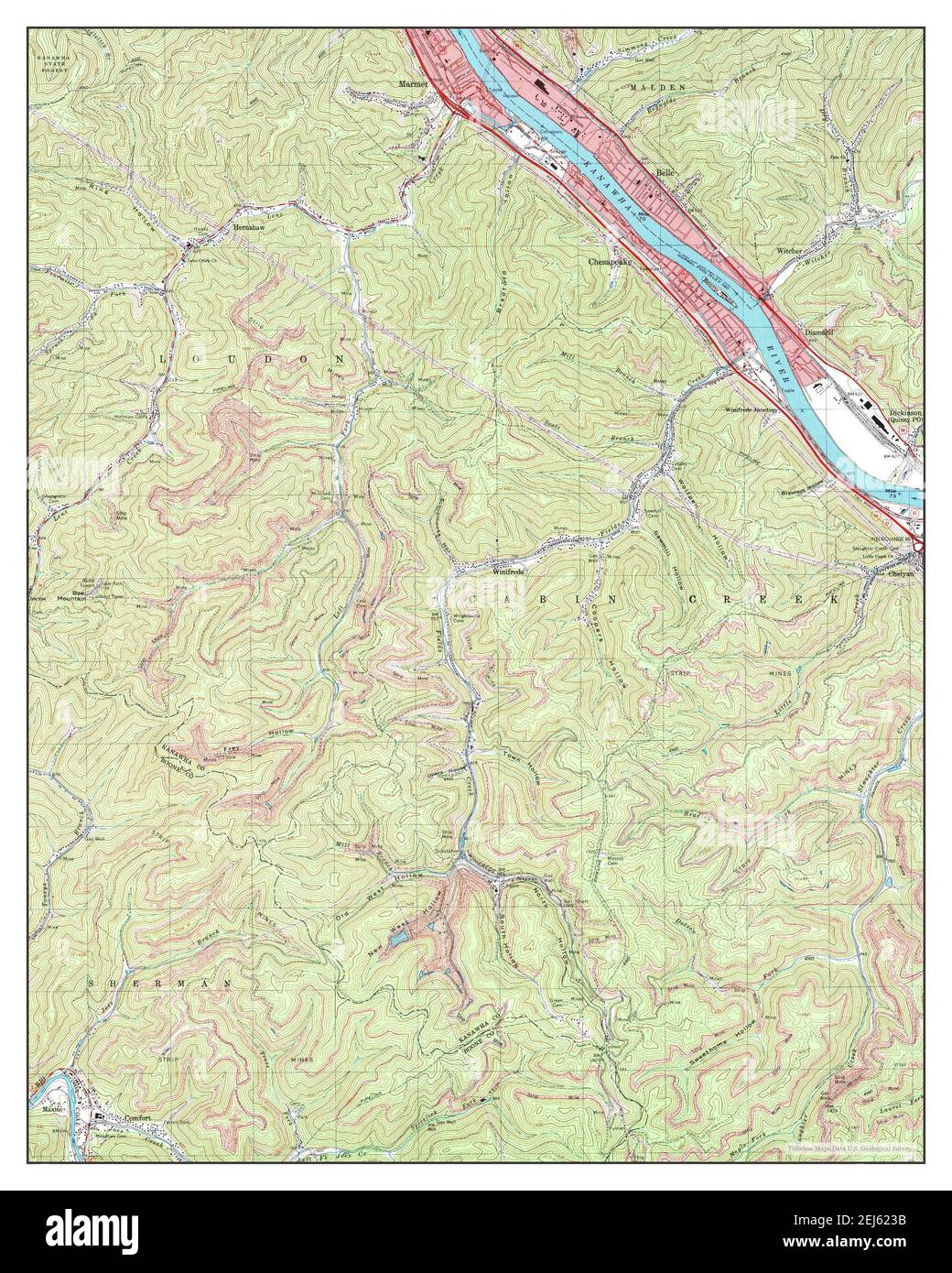 Belle, West Virginia, map 1996, 124000, United States of America by