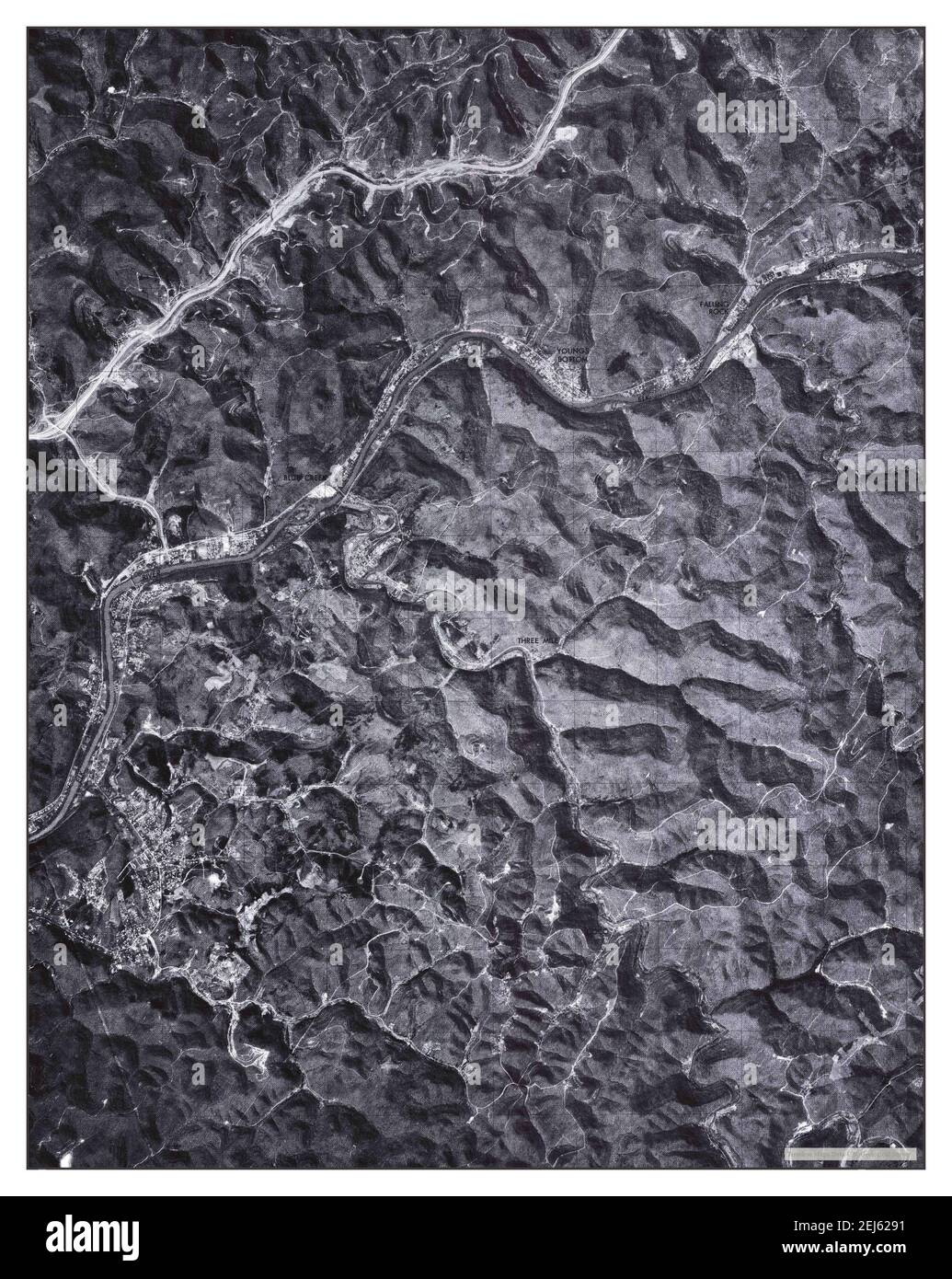 Blue Creek, West Virginia, map 1977, 124000, United States of America