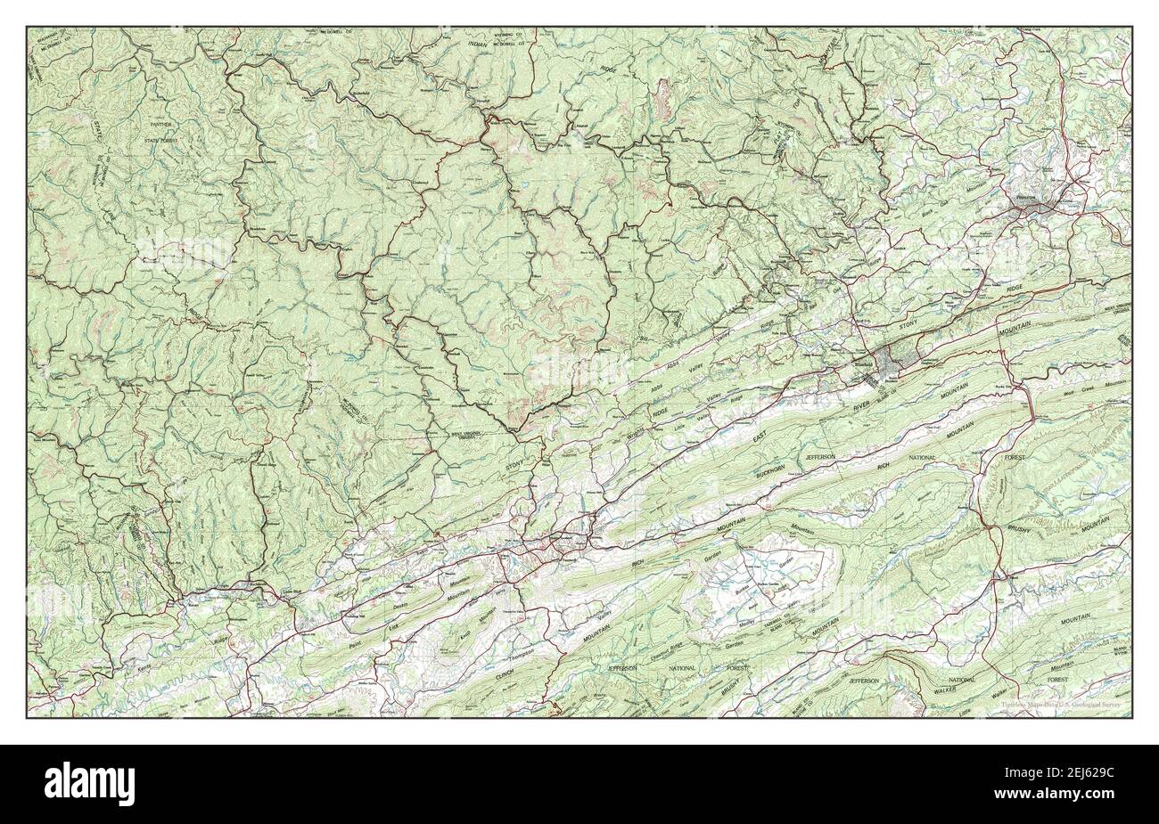 Bluefield, West Virginia, map 1981, 1100000, United States of America
