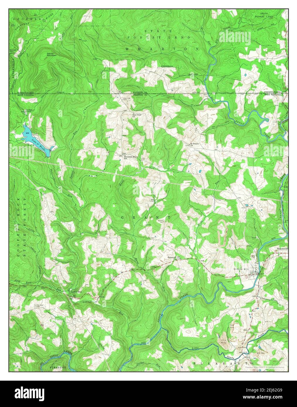 Bruceton mills virginia map hires stock photography and images Alamy