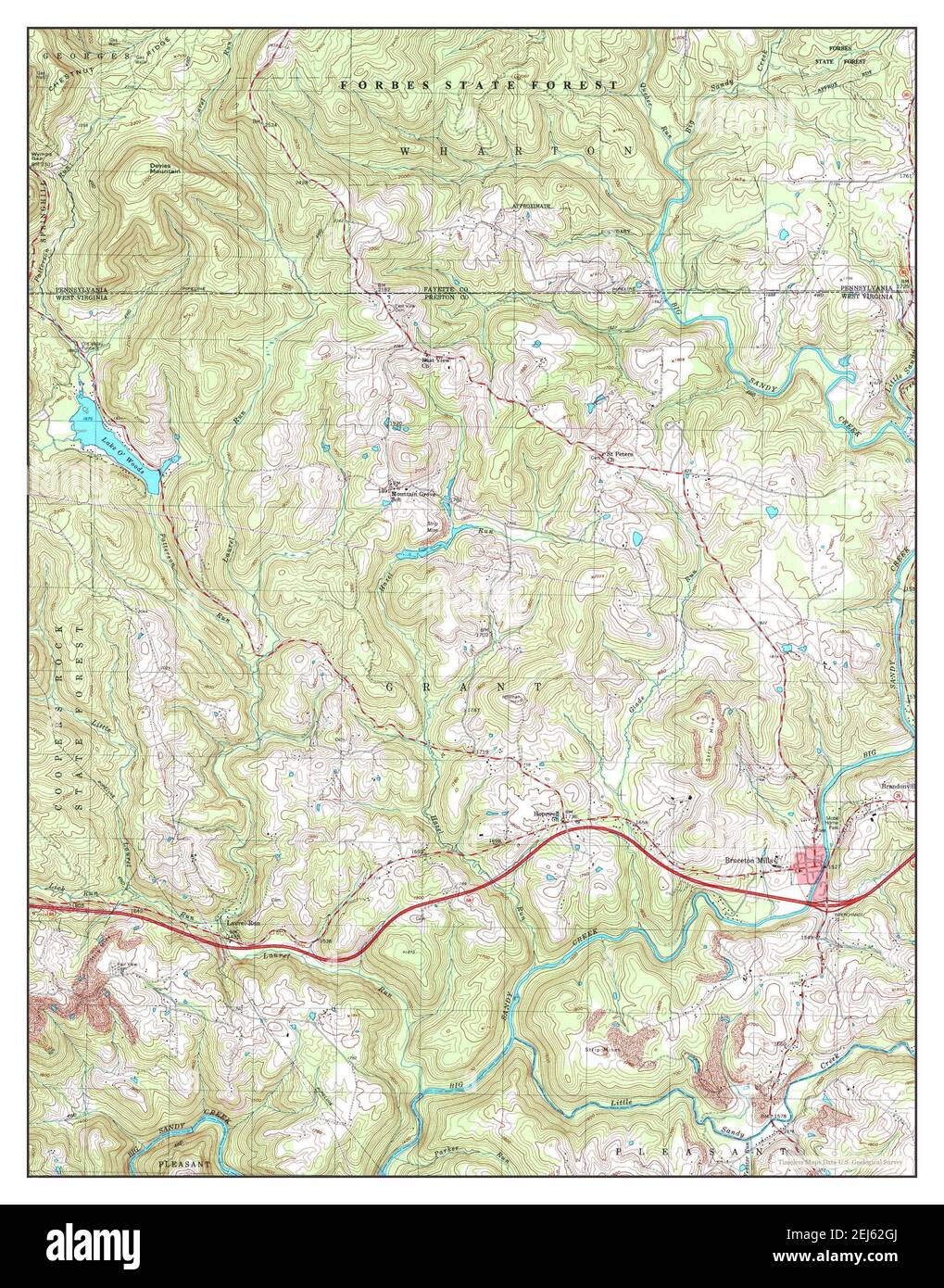 Bruceton mills virginia map hires stock photography and images Alamy