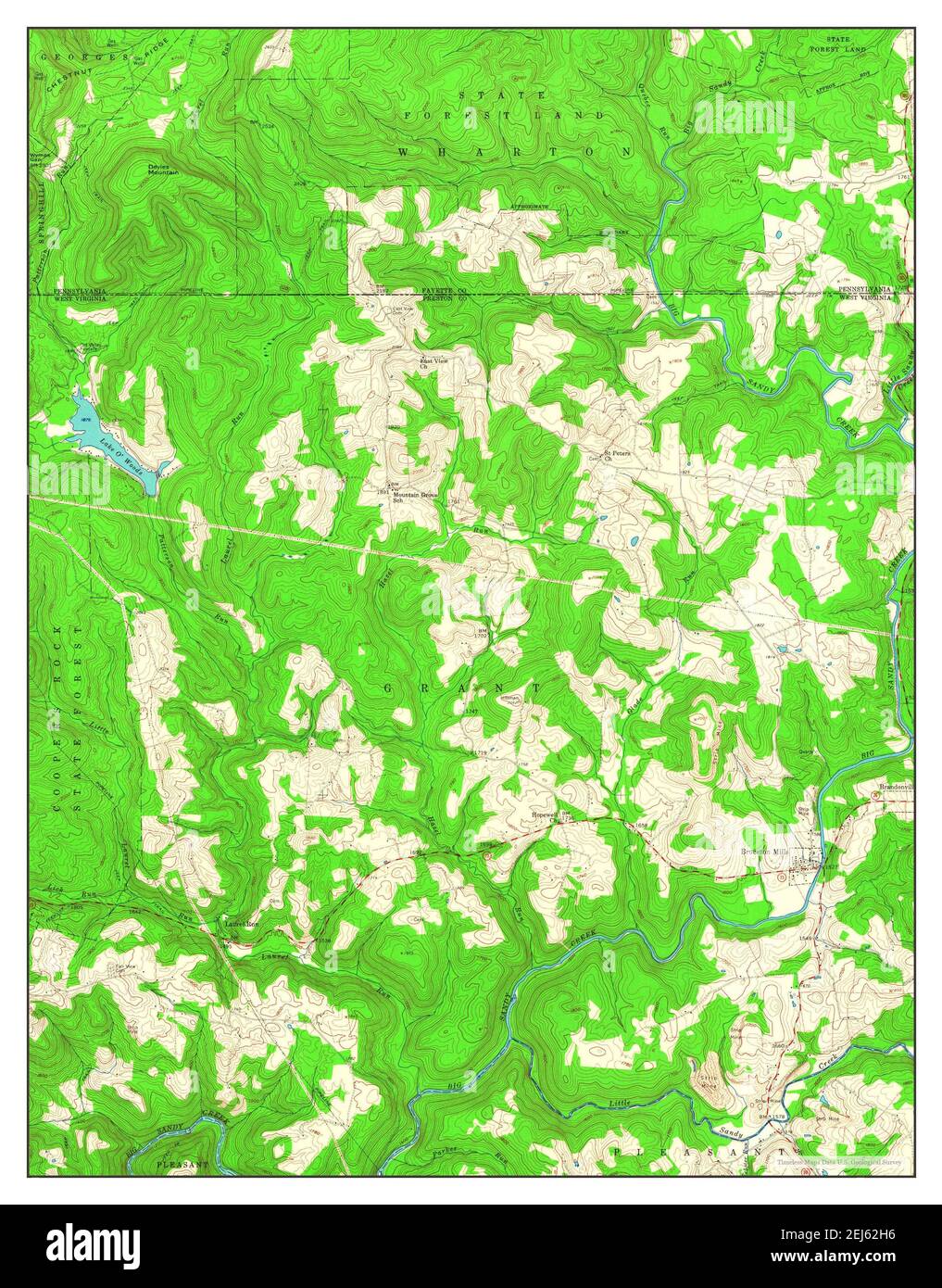 Bruceton Mills, West Virginia, map 1960, 124000, United States of