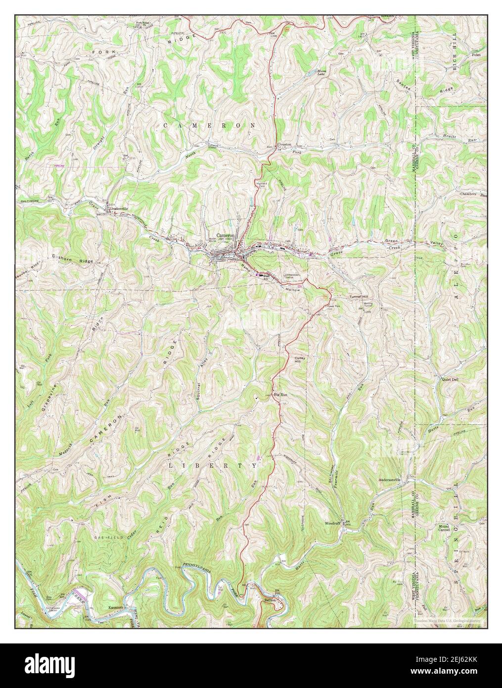 Cameron, West Virginia, map 1960, 124000, United States of America by