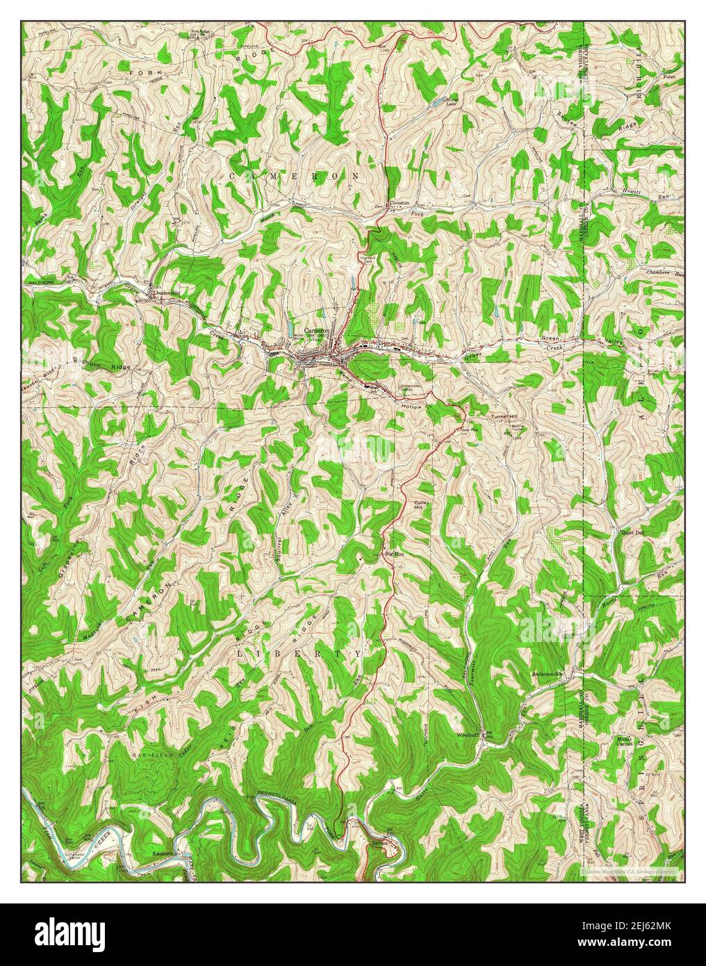 Cameron, West Virginia, map 1960, 124000, United States of America by